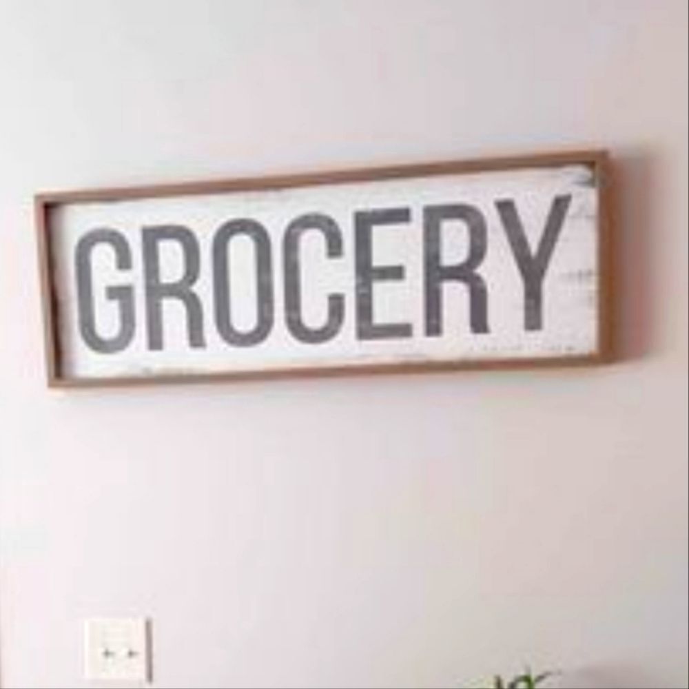 Grocery Wall Sign Decor art home picture Kirklands Large Accent wood say